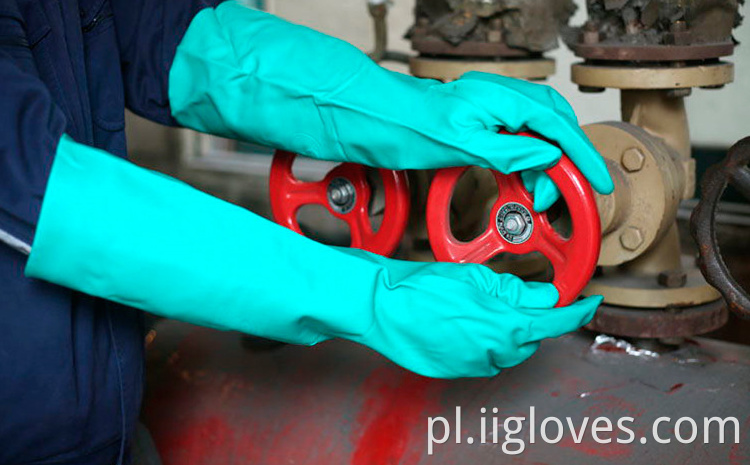 Odporna na chemikalia nitrylowa pełna powłoka rękawiczka wodoodporna kwasowy olej odporny na olejek domowy rękawiczki czyszczące narzędzia